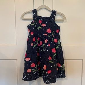 Gymboree Sleeveless Tulip Dress in Navy Floral